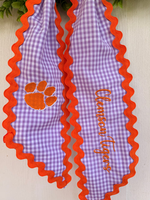 Orange and Purple Themed Wreath Sash