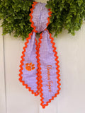 Orange and Purple Themed Wreath Sash