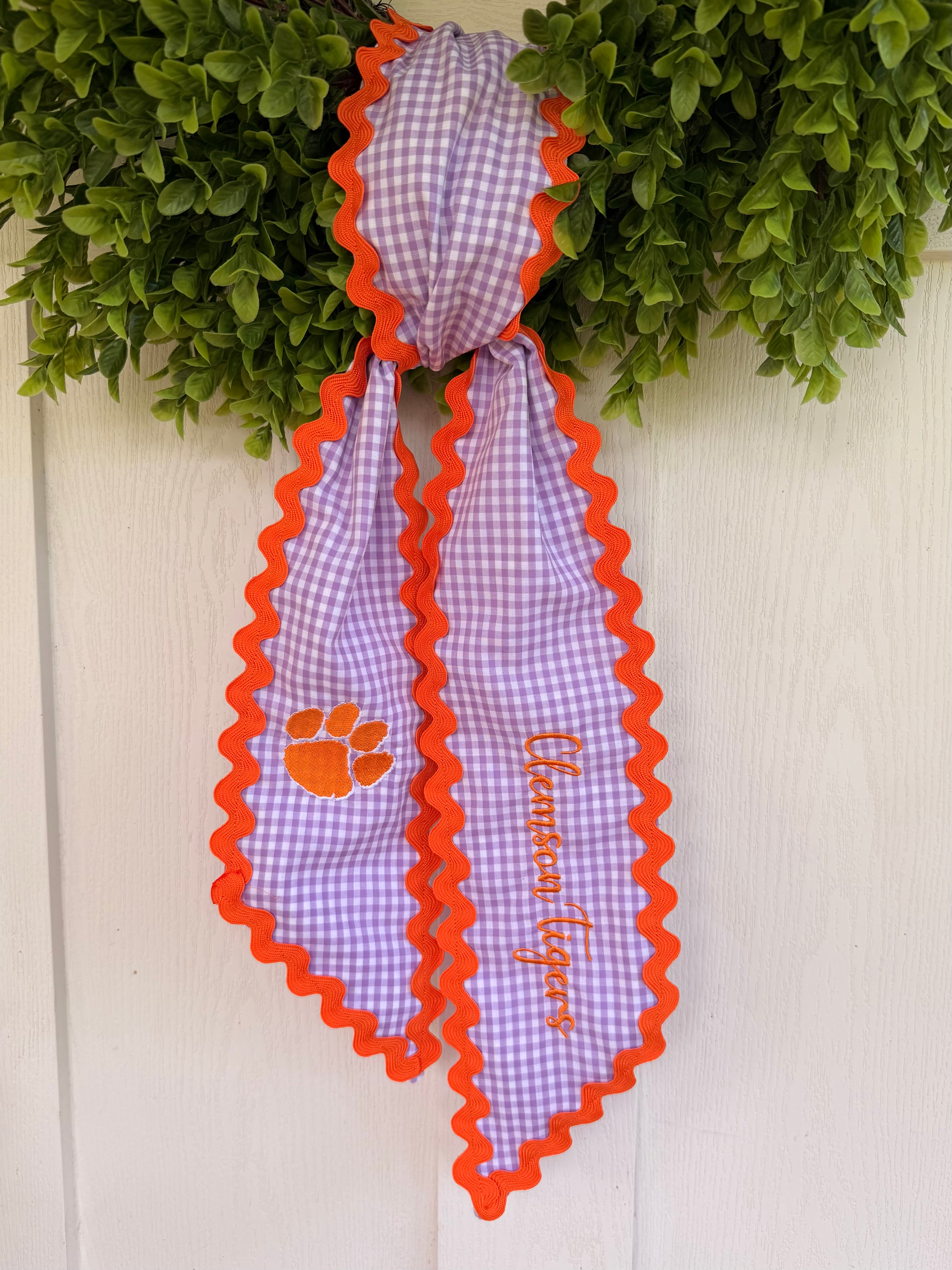Orange and Purple Themed Wreath Sash