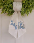 Personalized Embroidered Wreath Sash